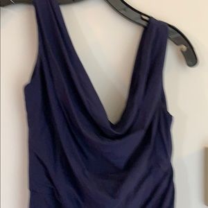 Beautiful navy long evening gown never worn.